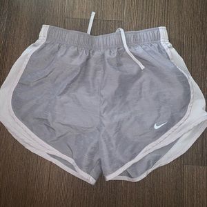 Gray Nike tempo shorts